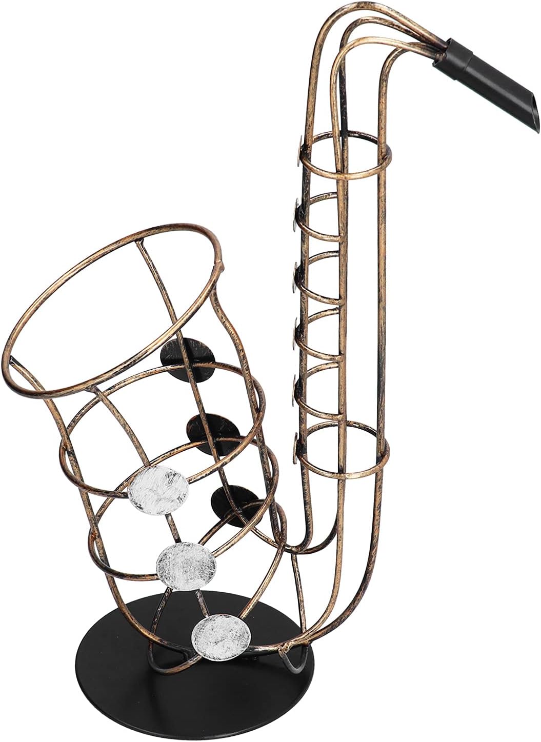Porte-bouteille saxophone fer forgé décoratif Vendos85 - Mathon