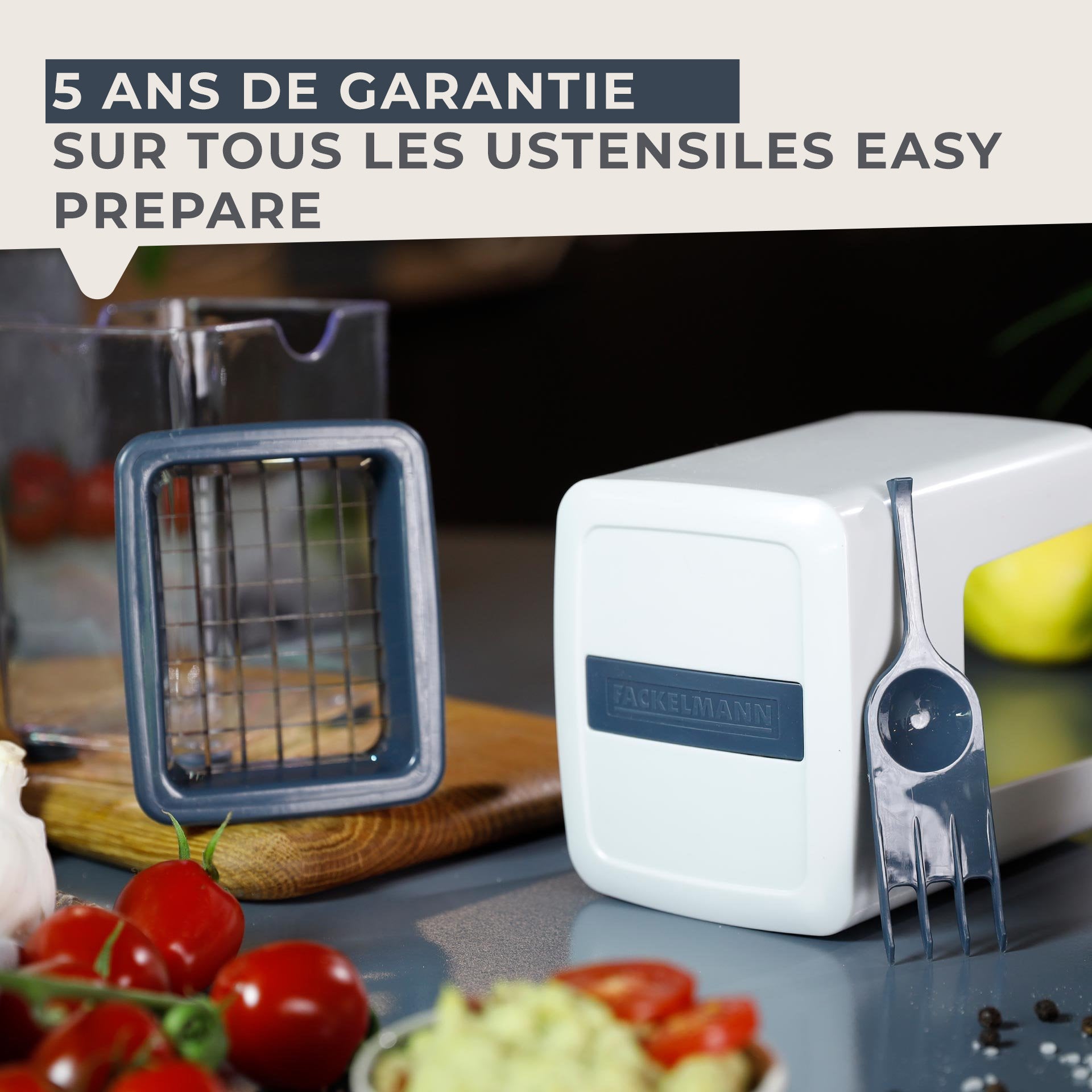 Coupe frites manuel avec récipient et brosse de nettoyage  Easy Prepare Fackelmann - Mathon - 7