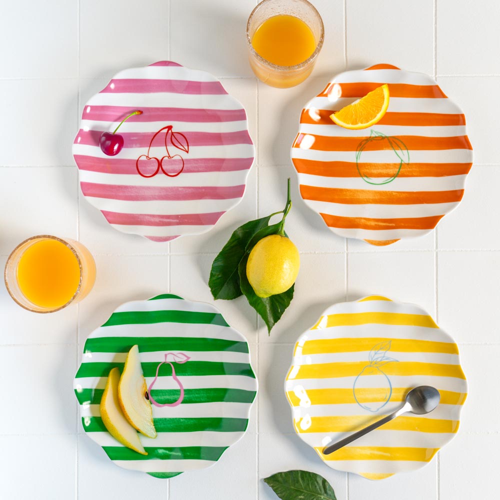Set de 4 assiettes à dessert Tutti Frutti 20 cm Table passion - Mathon - 2