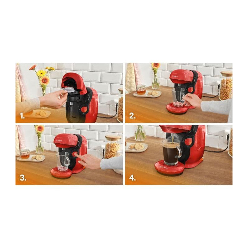 Machine A Café Multi-boissons -   - Tassimo - T11 Style Rouge - 1400 W Bosch - Mathon - 4