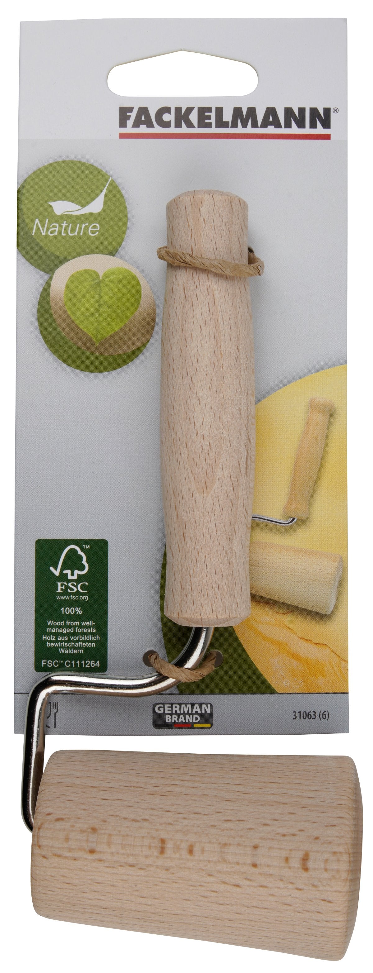 Mini rouleau à pâtisserie en bois 17 cm  Boissellerie Fackelmann - Mathon - 5