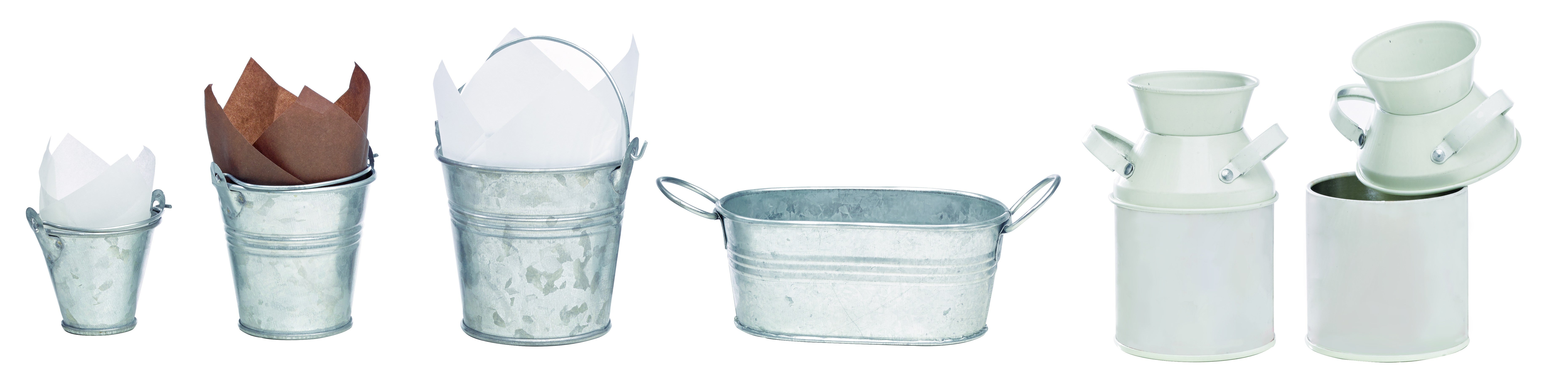 24Pcs - Seau en métal avec anse   H40mm 30ml FirstPack - Mathon - 2