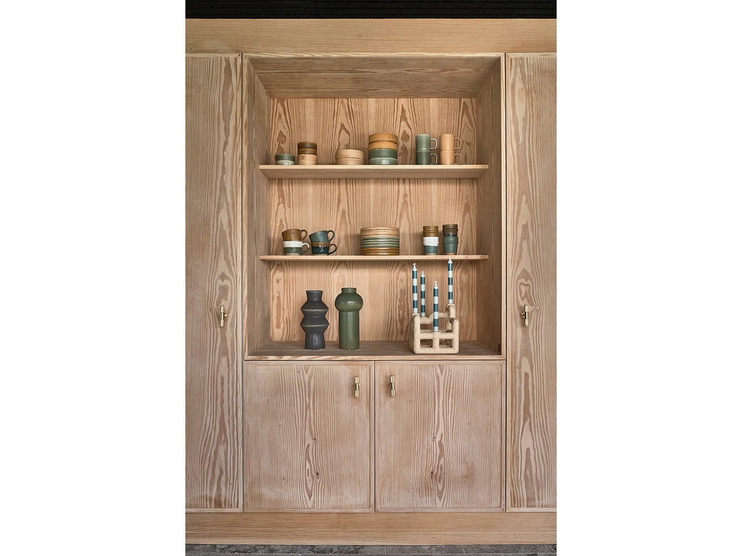 Bougeoir Lyng en Polyrésine Sable Villa Collection - Mathon - 4