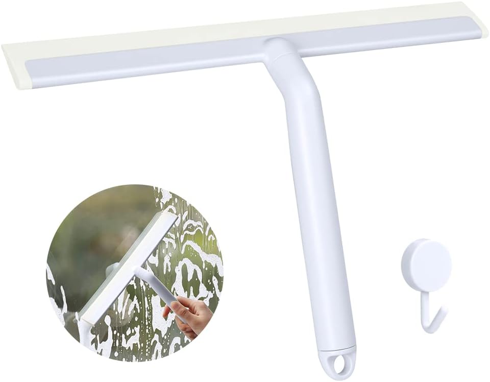 Raclette de Douche avec Crochet Collant- 28cm Blanc Vendos85 - Mathon