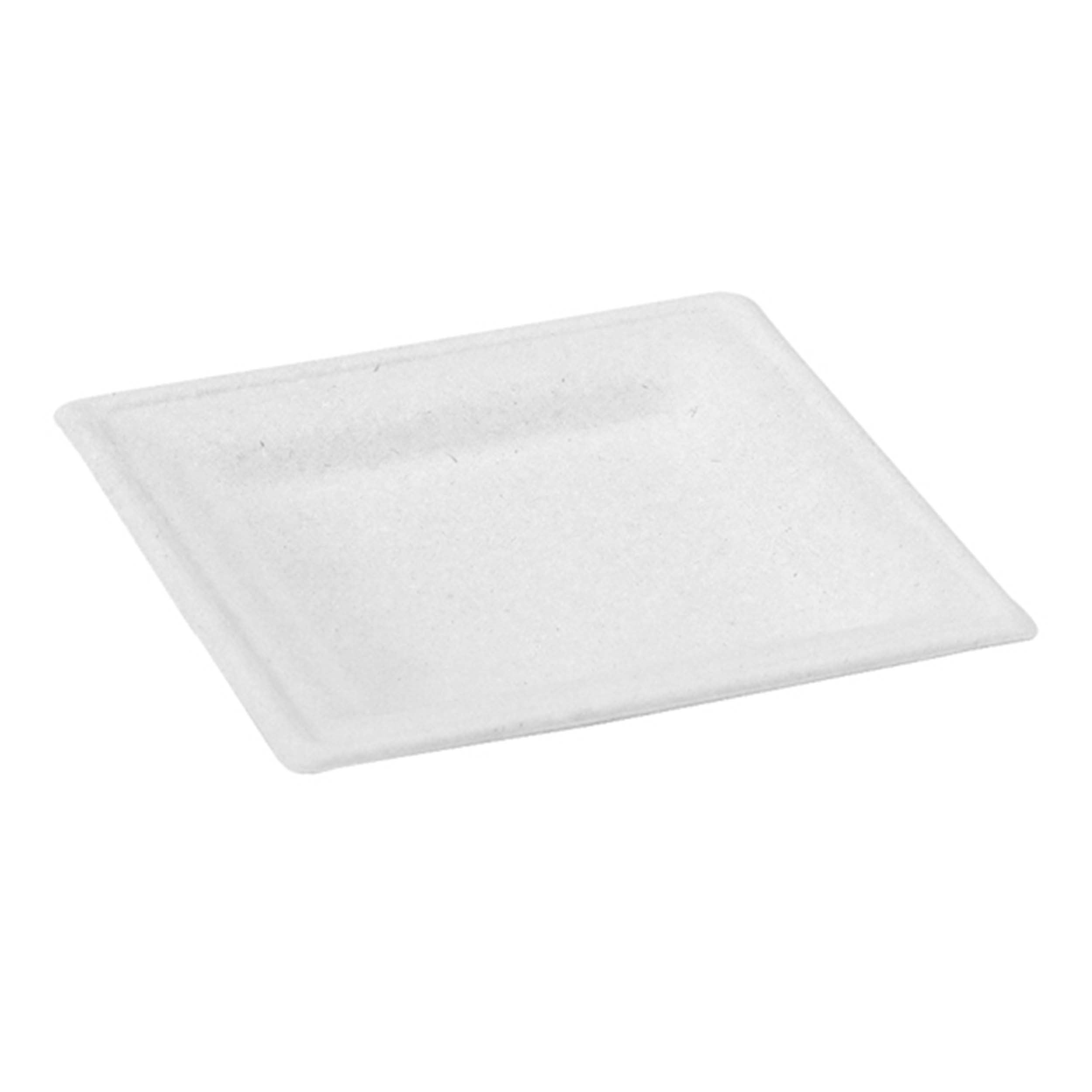 Assiette pulpe carrée blanche 16 x 16 cm - 10 unités FirstPack - Mathon