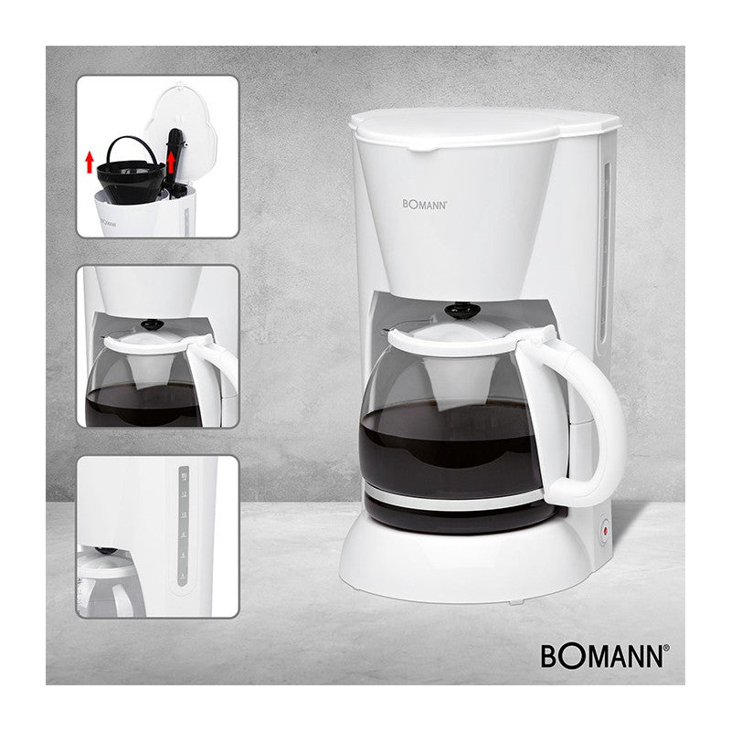 Cafetière 12-14 tasses 1,5L Bomann KA 183 CB Blanc Bomann - Mathon - 1