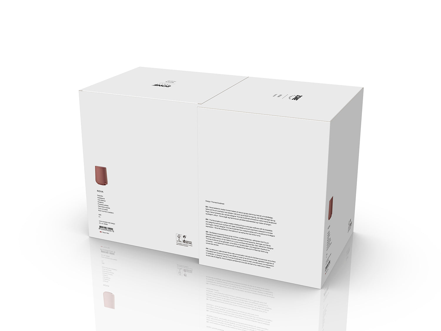 Poubelle à pédale NOVA en abs Peach Red Zone Denmark - Mathon - 6