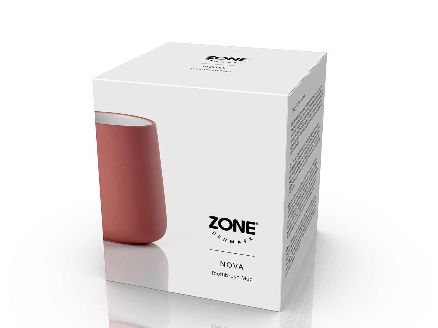 Gobelet pour brosse à dents NOVA en porcelaine et softtouch Peach Red Zone Denmark - Mathon - 2