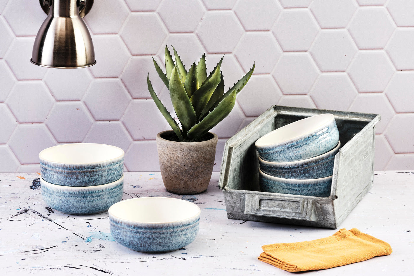 Bol COSMOS Ø15,5cm - 6 pièces - Azur Björn - Mathon - 2