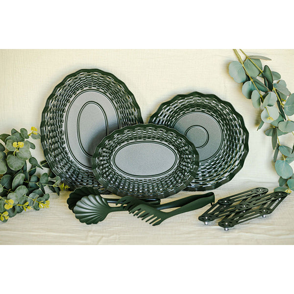 Pince à pain Vintage 21 cm vert sapin Roger Orfèvre - Mathon - 3