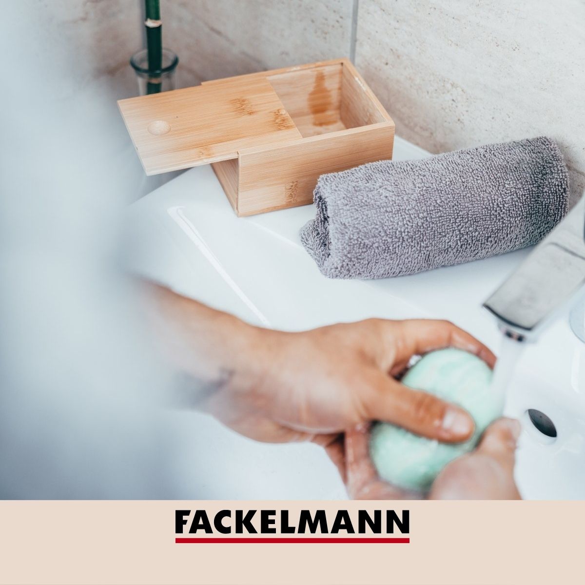 Boîte à savon en bambou avec couvercle  Tecno Fackelmann - Mathon - 6