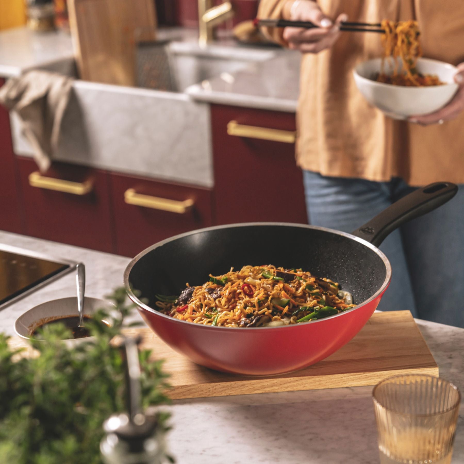 Wok, 28 cm, Aluminium, Revêtement céramique Ballarini - Mathon - 2