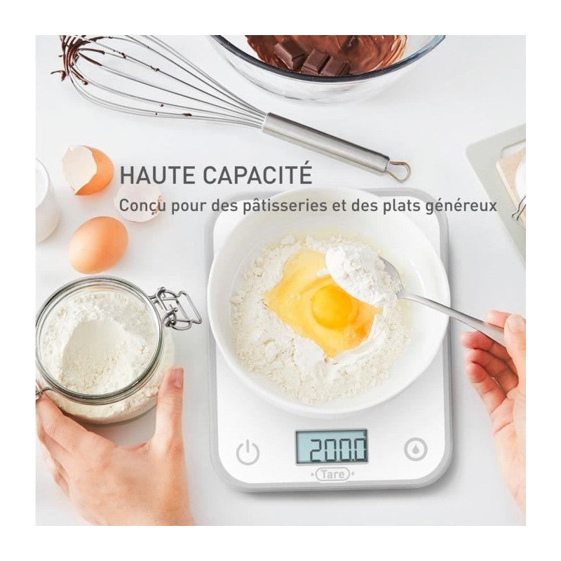 Optiss Balance De Cuisine électronique, écran Rétroéclairé, Résistance Aux Rayures, Capacité De 5 Kg, Blanc Bc50u0v Tefal - Mathon - 4
