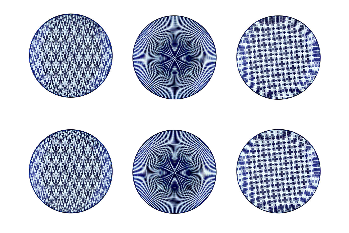 Assiette PATTERN Ø21cm - 6 pièces - Dark blue Björn - Mathon - 1