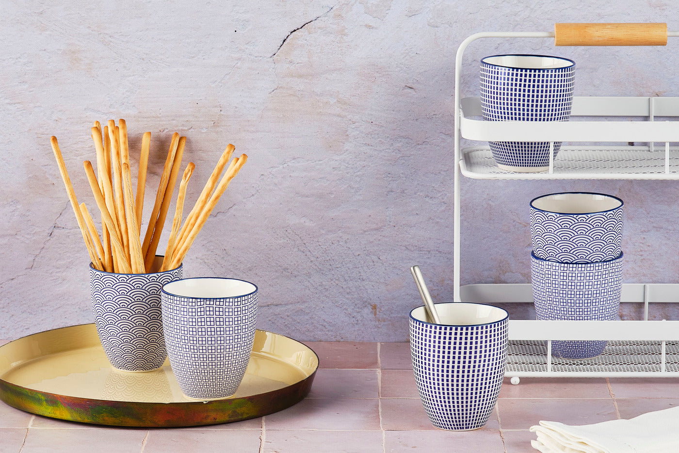 Mug PATTERN 30cl - 6 pièces - Dark blue Björn - Mathon - 2