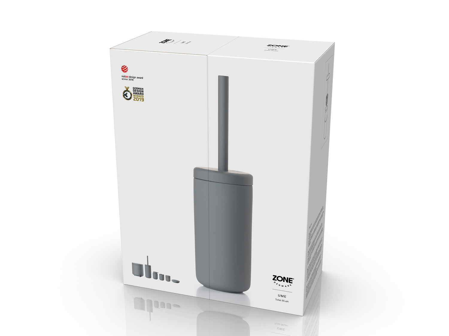 Brosse de toilette UME en grès et polypropylène Gris Zone Denmark - Mathon - 4