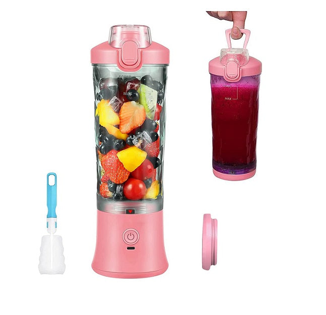 Blender électrique Smoothie 0,6L 240W avec USB-C rechargeable rose Vendos85 - Mathon