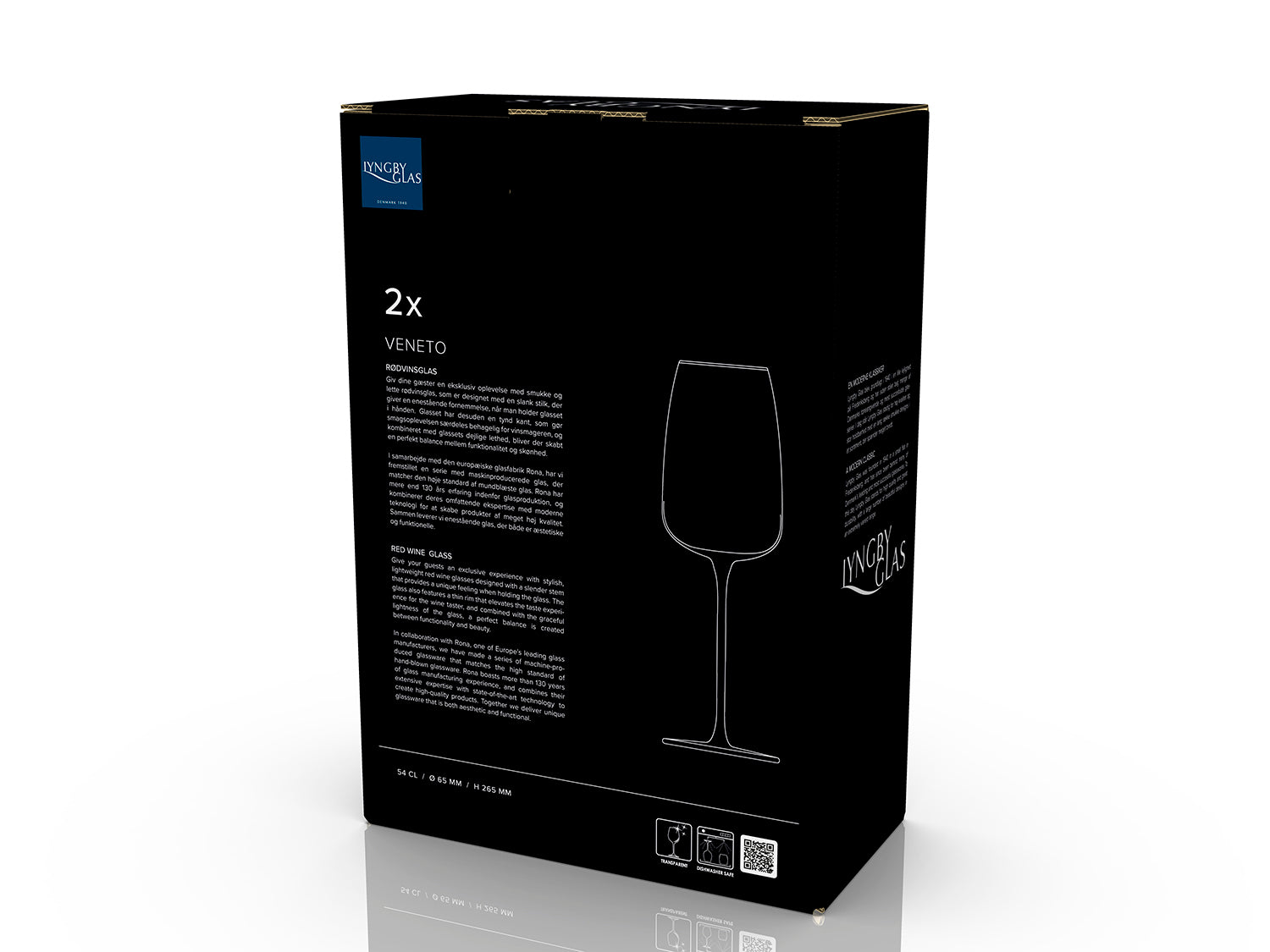 Set de 2 verres à vin rouge VENETO 54cl Transparent Lyngby Glas - Mathon - 5