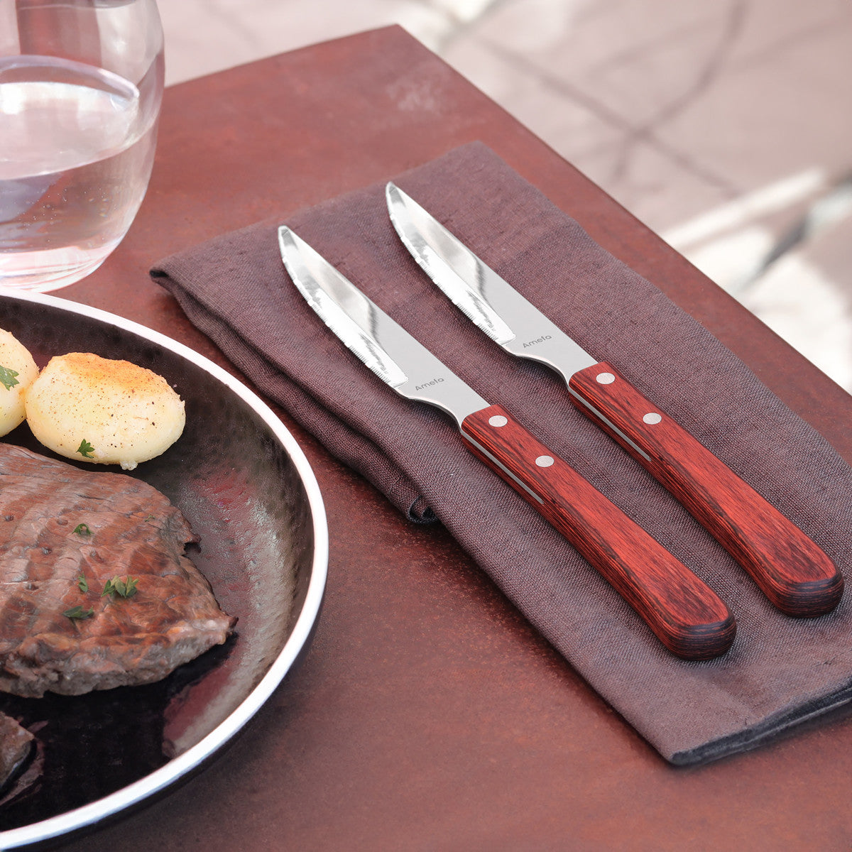 Brasero - Coffret 6 couteaux steak Amefa - Mathon - 4