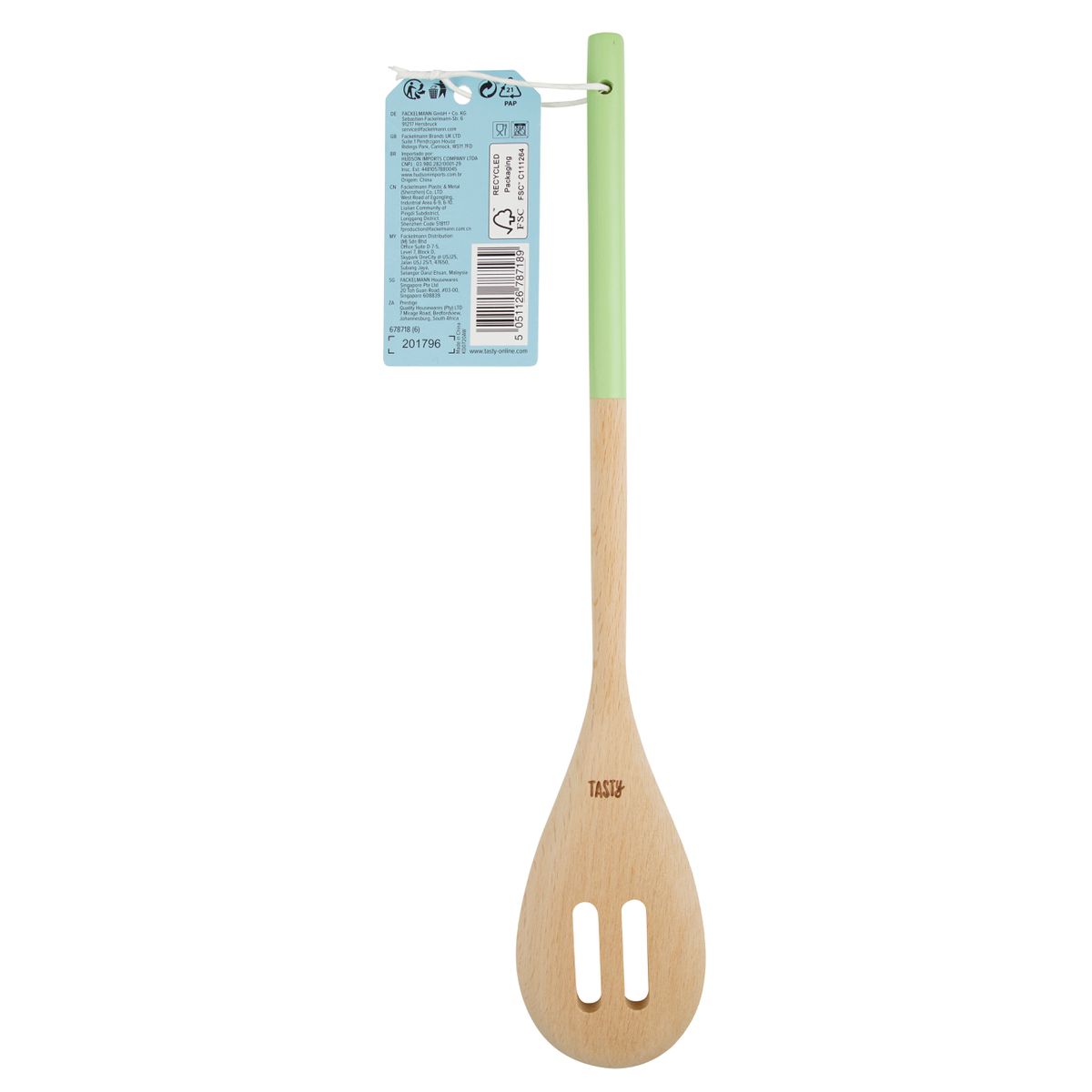 Cuillère de cuisine en bois ajourée 30 x 5,5 cm Tasty Green Tasty - Mathon - 10