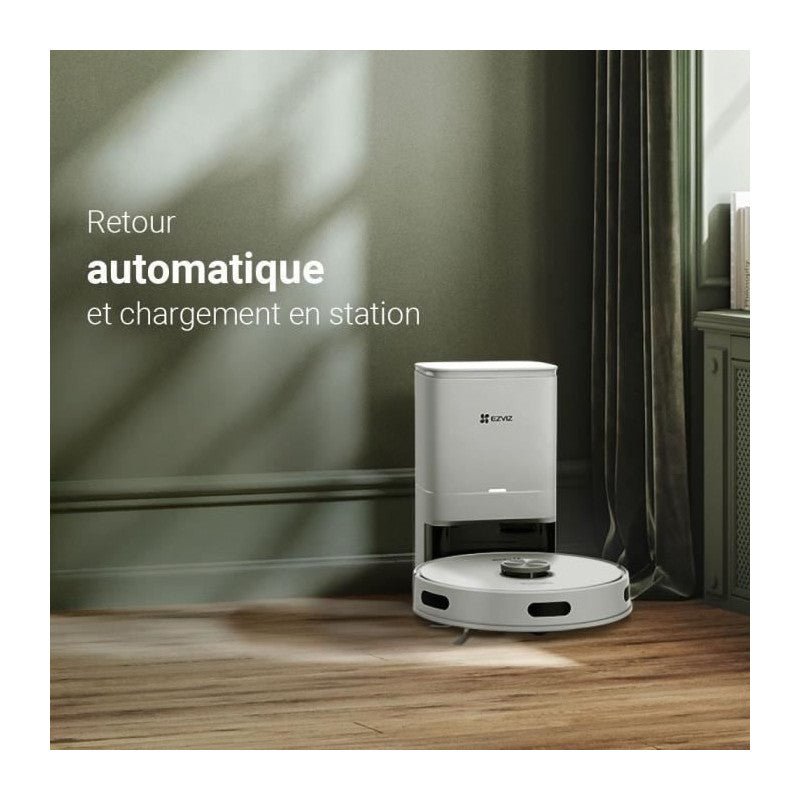 Aspirateur Robot Laveur - Ezviz Re5 Plus - 4000 Pa - 300 Ml - Blanc Ezviz - Mathon - 6