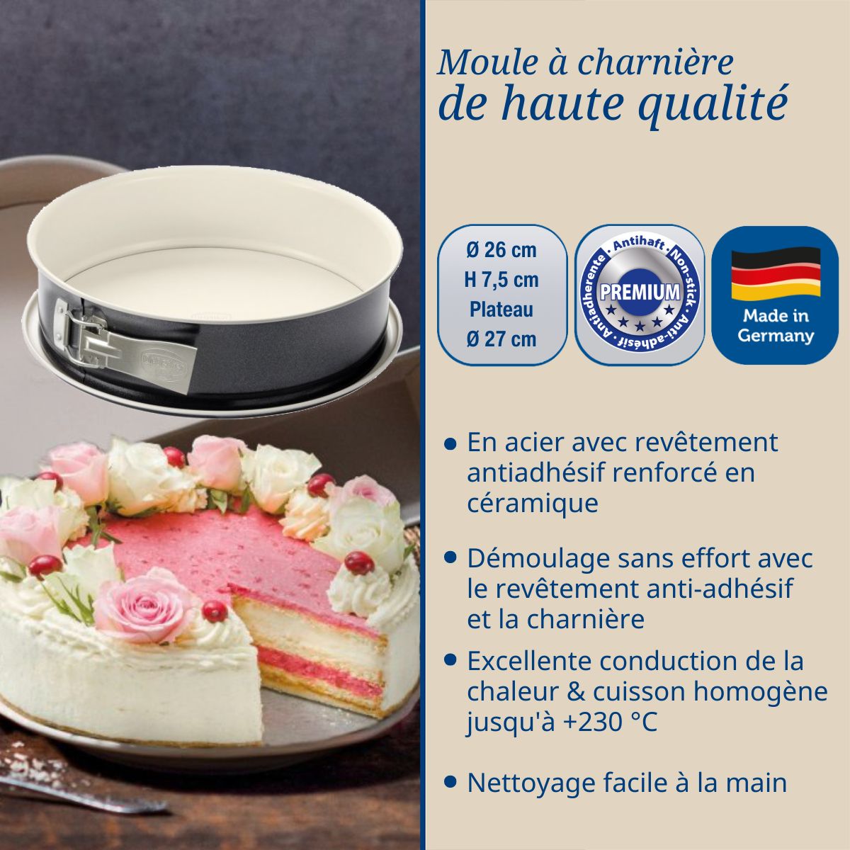 Moule à manqué à charnière 26 cm Dr. Oetker Back-Trend Dr. Oetker - Mathon - 3