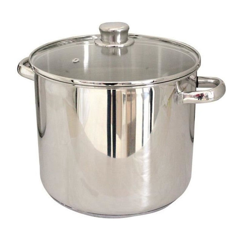 Kitchen Fun 13113284 Marmite Traiteur Meteor 28 Cm En Acier Inoxydable Couvercle Verre Tous Feux + Induction Kitchen Craft - Mathon