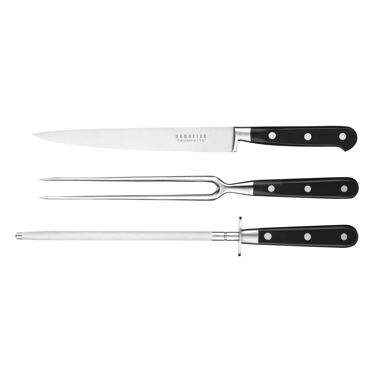 Sabatier Trompette - Coffret bois de 3 pièces à découper Richardson Sheffield - Mathon - 2