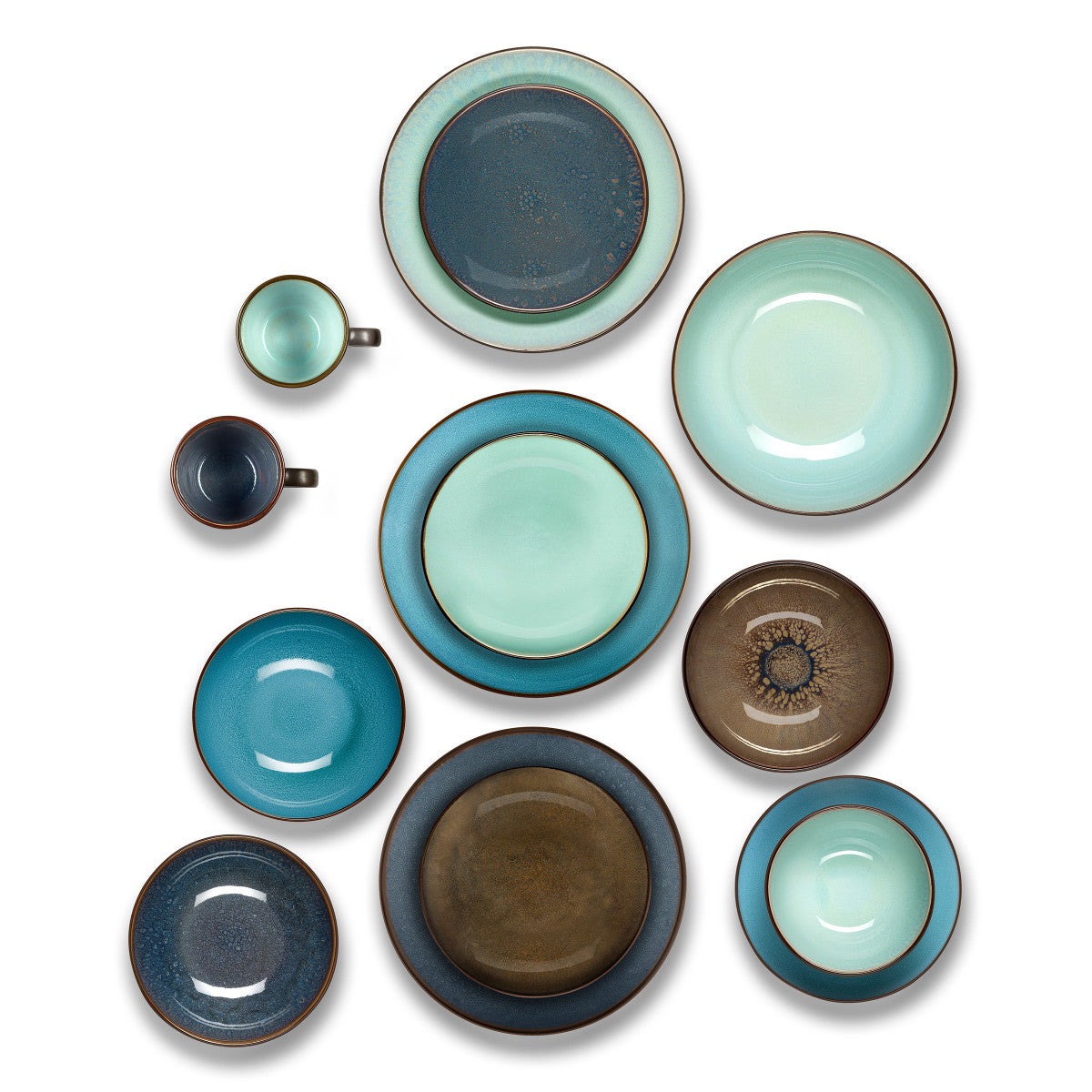 Feeling Turquoise - Assiette plate 26.5 cm (lot de 6) Médard de Noblat - Mathon - 3