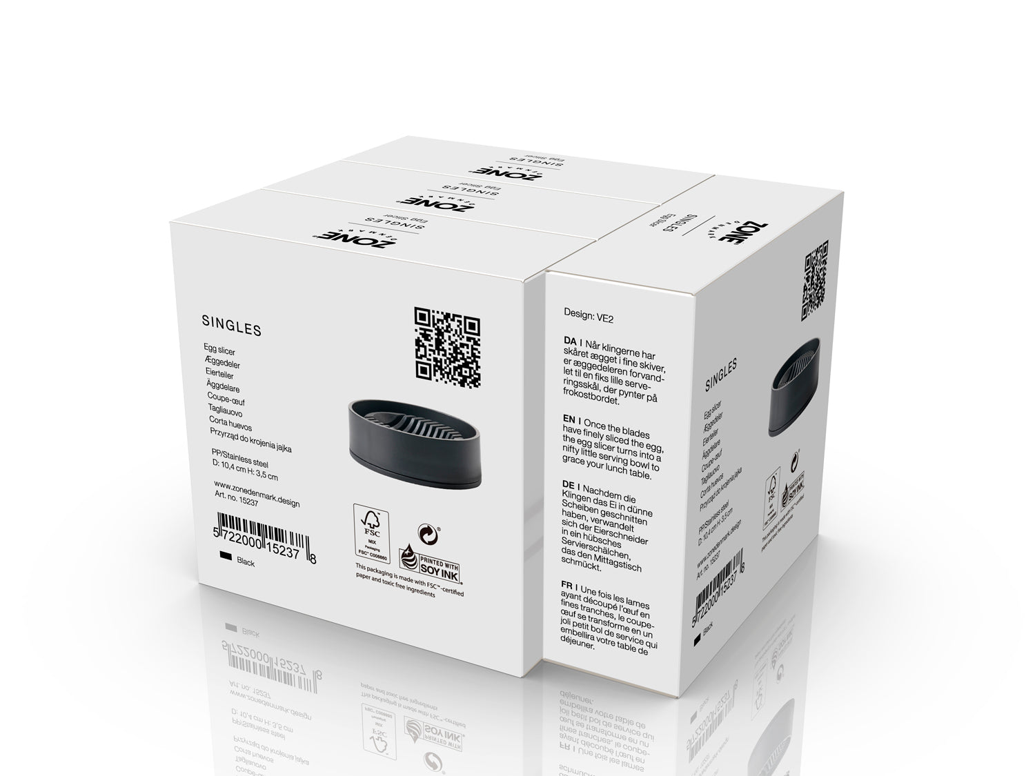 Coupe-œuf SINGLES en polypropylène Noir Zone Denmark - Mathon - 6