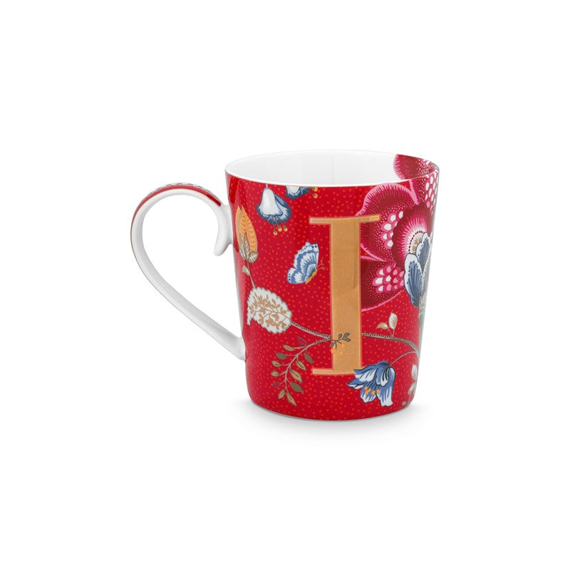 Mug Alphabet Blushing Birds Rouge - I - 350ml Pip Studio - Mathon