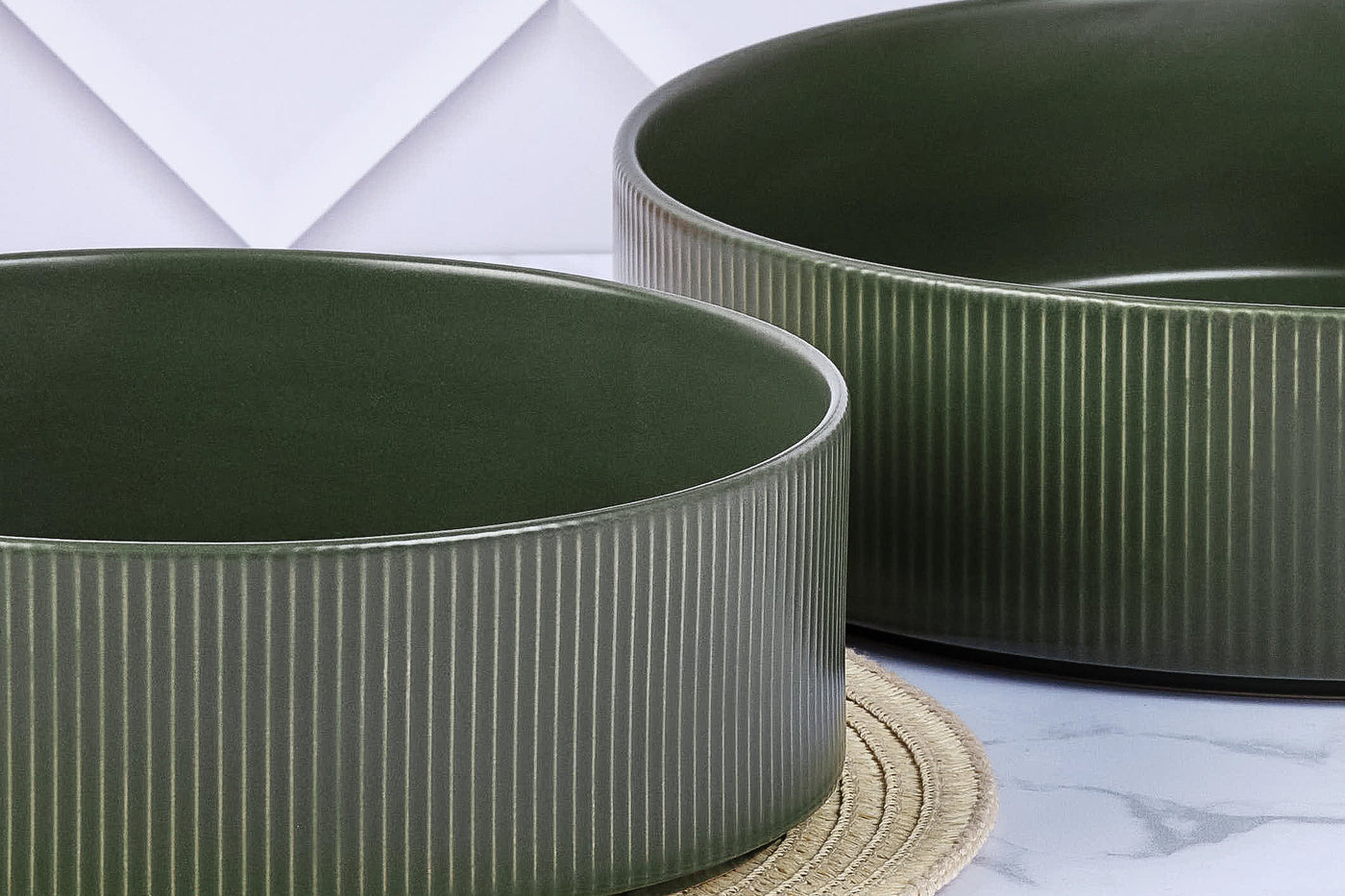 Lot de 12 set les essentiels en grès vert D Björn - Mathon - 4