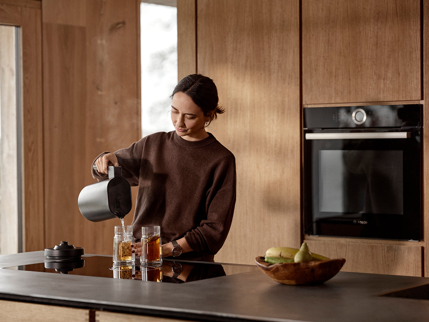 Bouilloire électrique  en SS304/PP/Aluminium Noir Jacob Jensen - Mathon - 4