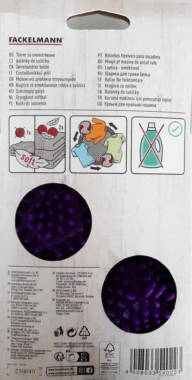 Lot de 2 balles de séchage pour le linge Fackelmann - Mathon - 4