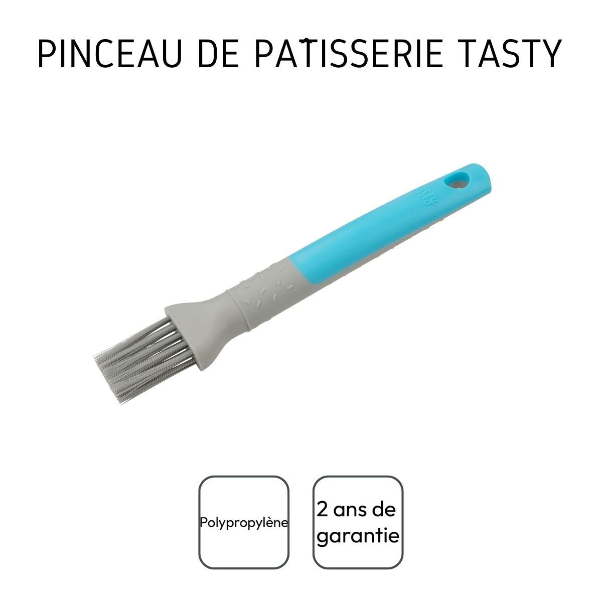 Pinceau à pâtisserie turquoise 24 cm en plastique Tasty Pâtisserie Tasty - Mathon - 4
