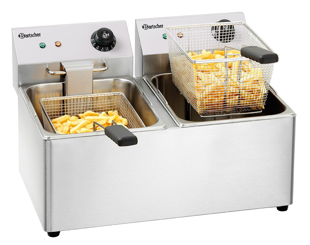 Friteuse professionnelle double snack IV - 2 x 8 Litres - Bartscher - Mathon - 1