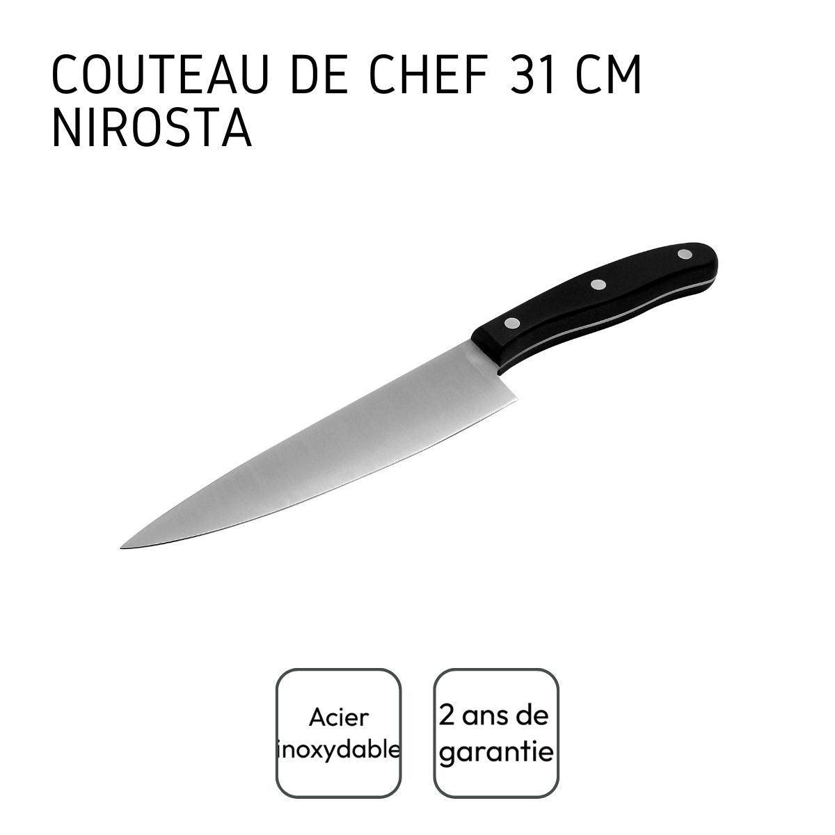 Couteau de cuisine 31 cm  Chef FIT Nirosta - Mathon - 4
