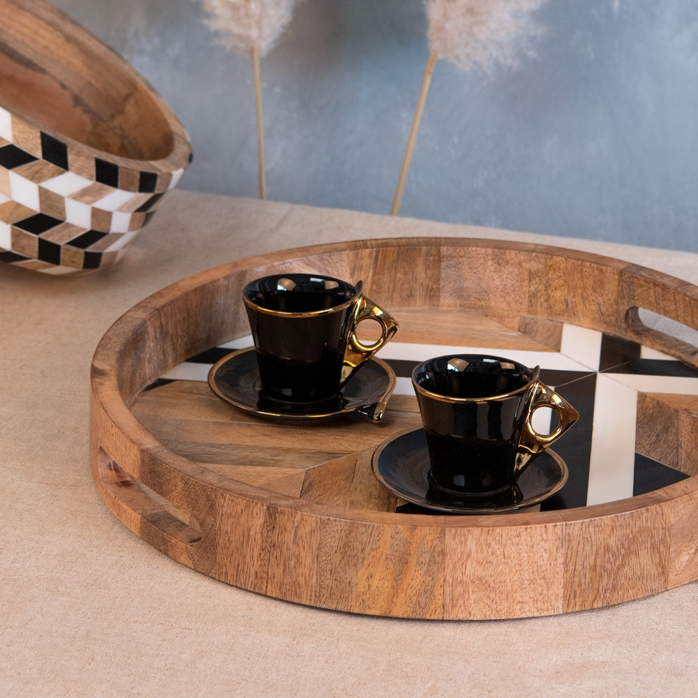 Coffret de 6 tasses à café avec sous tasses Libra Table passion - Mathon - 2