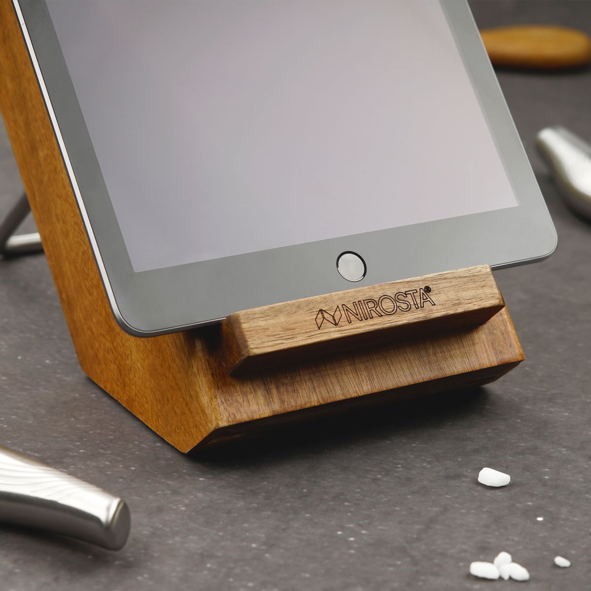 Bloc pour 7 couteaux avec support pour tablettes Nirosta - Mathon - 5