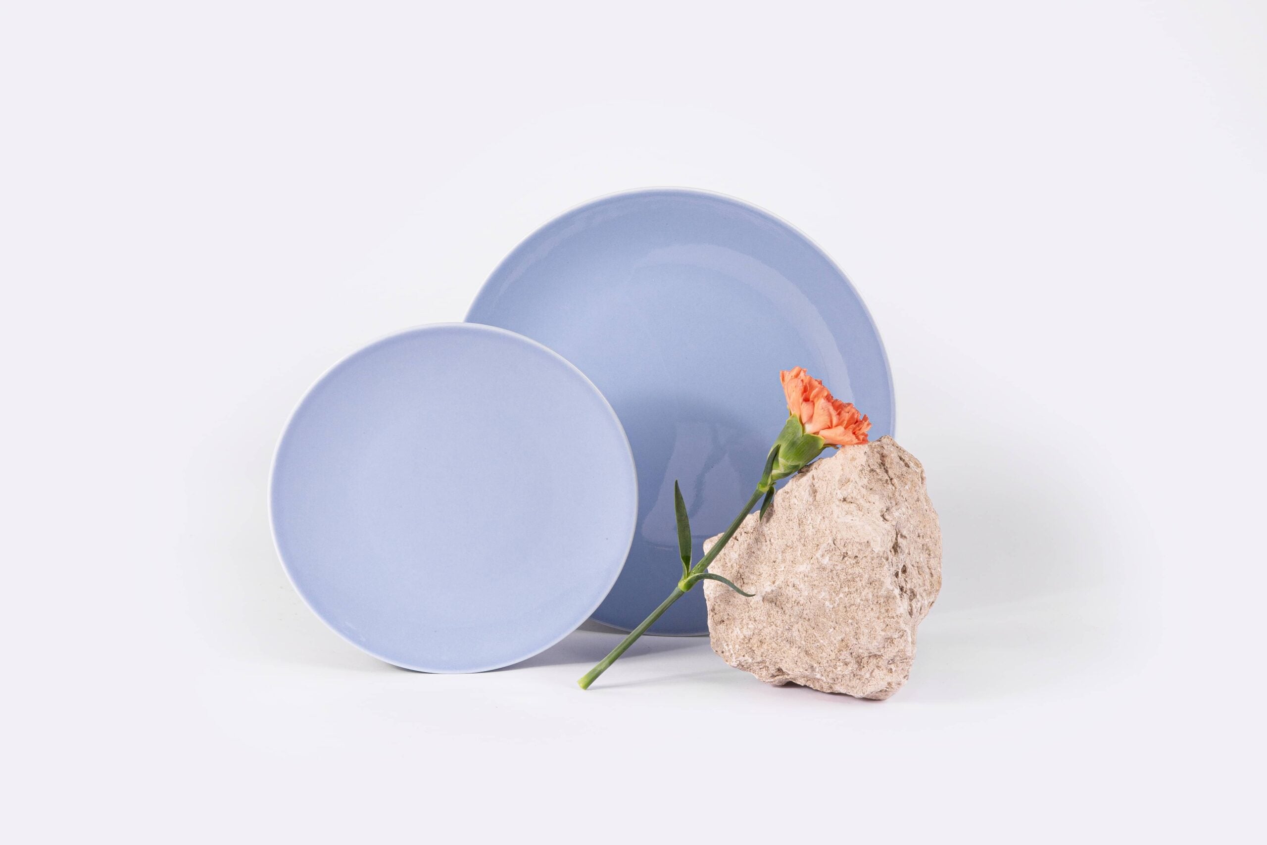 Assiette plate ronde 25cm bleu OGRE La Fabrique - Mathon - 3