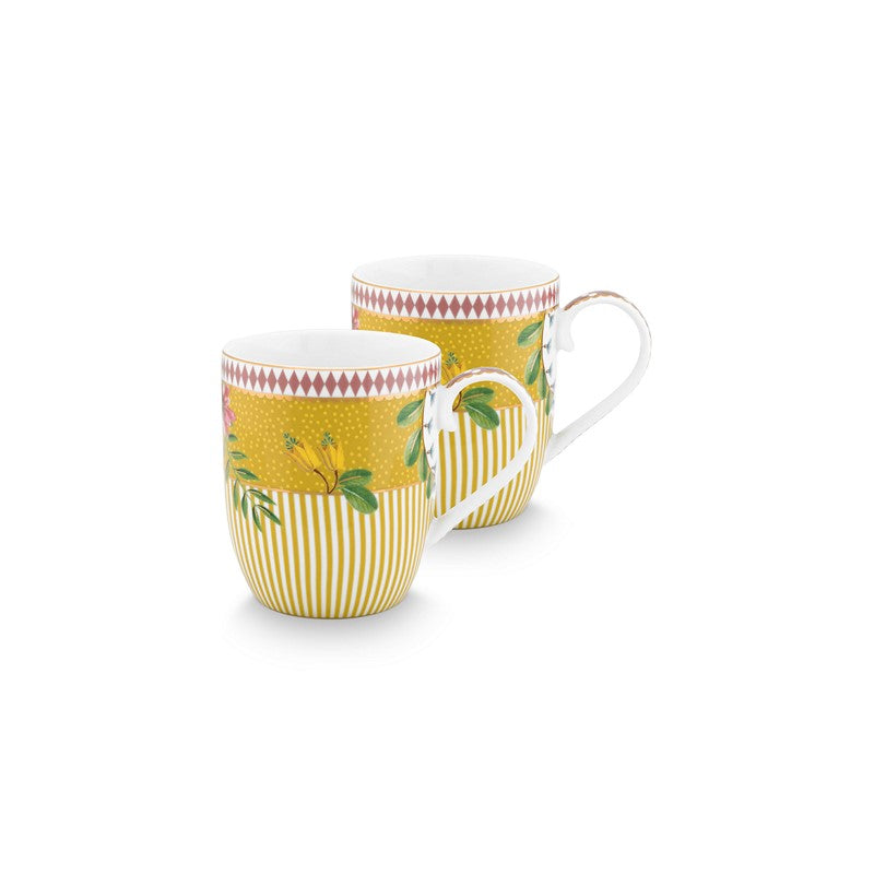 Coffret de 2 petit mug La Majorelle Jaune 145ml Pip Studio - Mathon