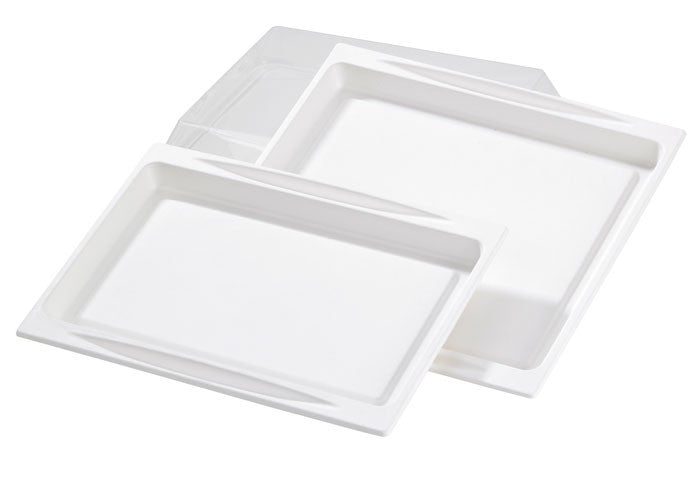 Plateau rectangulaire pulpe "Atlas" format 2/3 27,3 x 26,5 x 2 cm - 20 unités FirstPack - Mathon