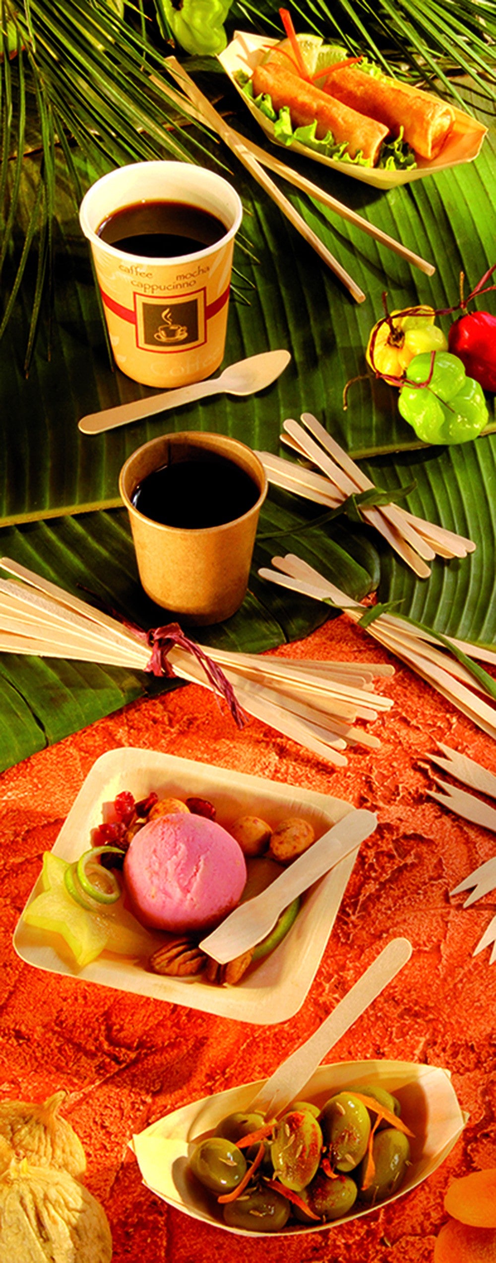 100Pcs - Baguette bambou emballée par paire   H200mm FirstPack - Mathon - 2