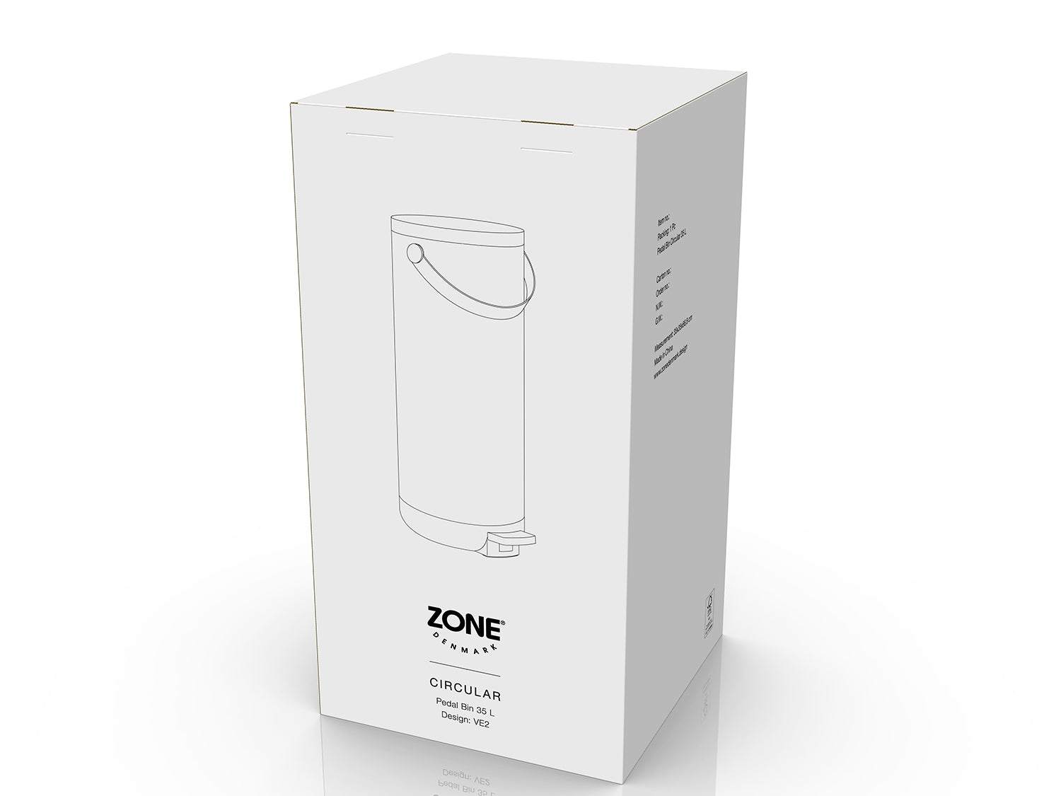Poubelle à pédale CIRCULAR en abs et métal Noir Zone Denmark - Mathon - 3