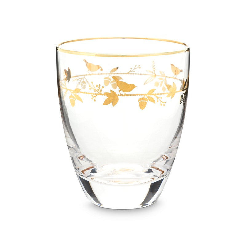 Lot de 6 Verres à eau Love Birds Gold - 360ml Pip Studio - Mathon