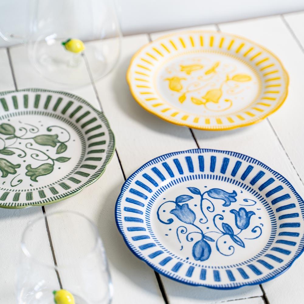 Assiette à dessert Napoli jaune 21 cm (lot de 6) Table passion - Mathon - 4