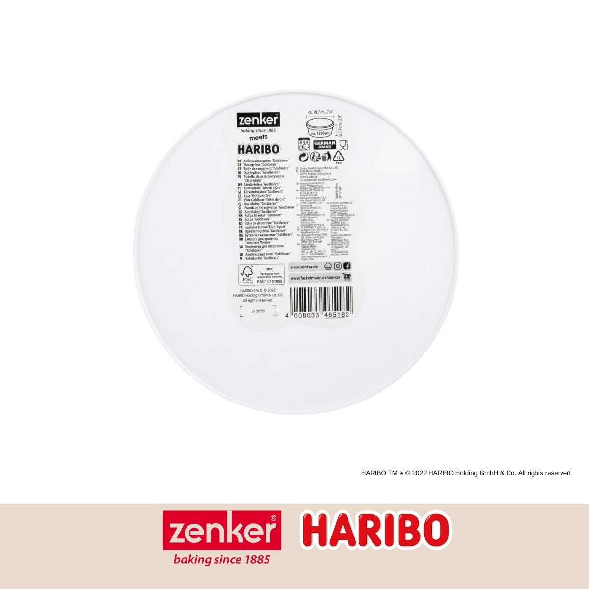 Boîte alimentaire avec couvercle en plastique 18,5 cm Zenker Haribo Zenker - Mathon - 9
