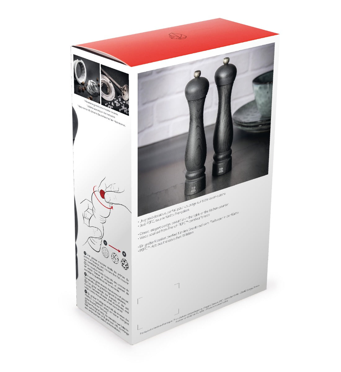 Clermont Duo de moulins à poivre et à sel Graphite 24 cm Peugeot - Mathon - 5