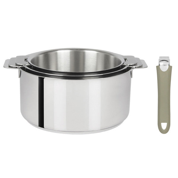 Casseroles inox x 3 Cristel Mutine Amovible Cristel - Mathon - 1