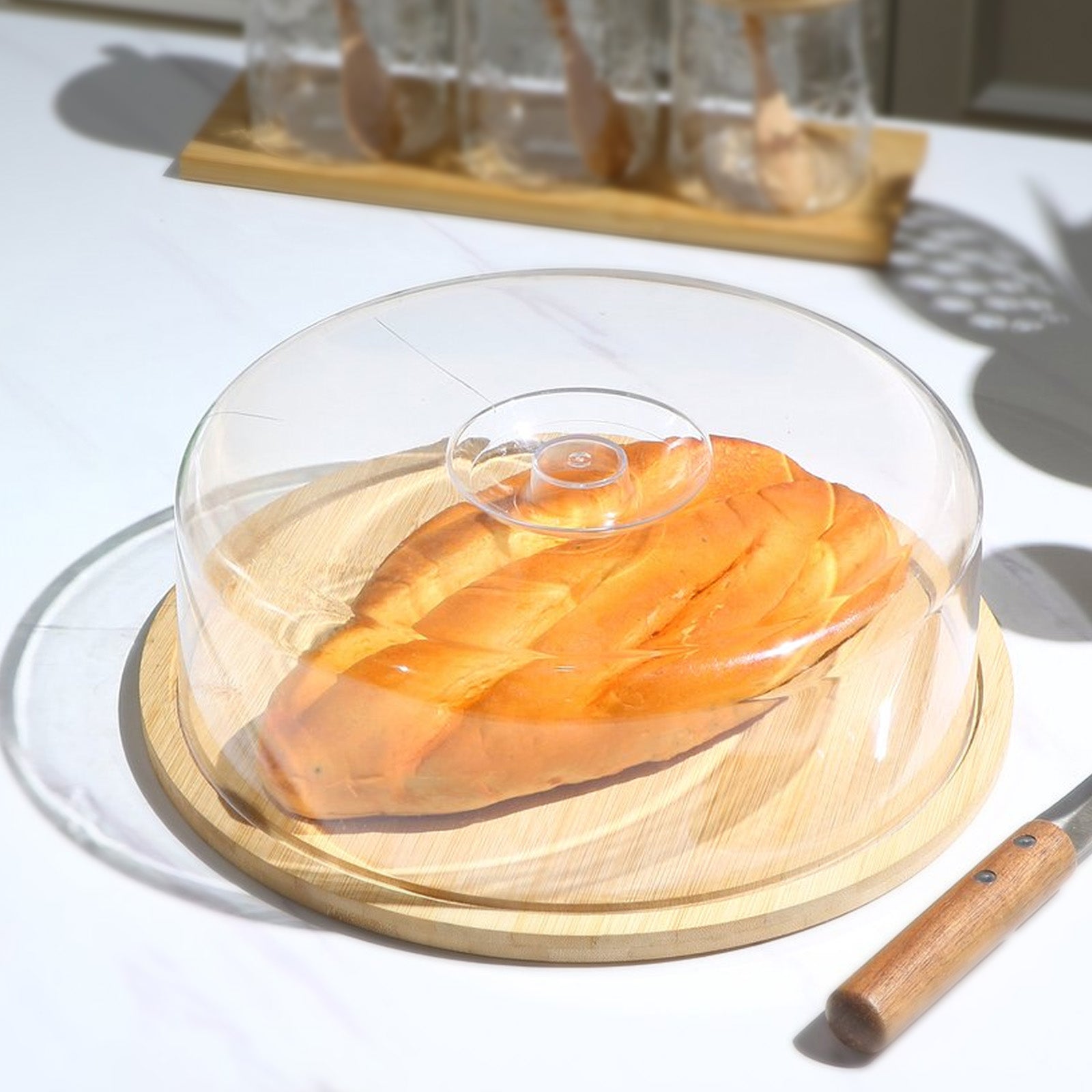 Cloche à Gâteau Base en Bambou Cheffinger - Mathon - 2